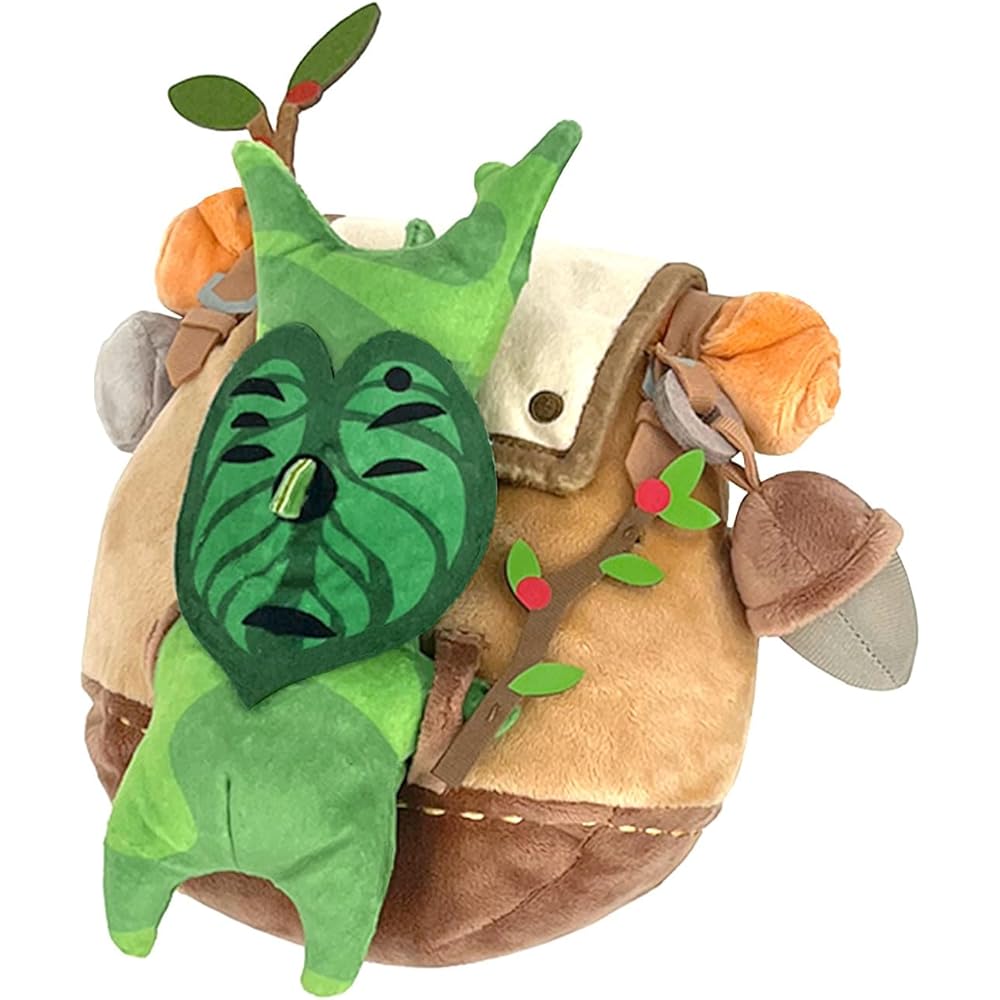

San-ei Trading Legend of Zelda Tears of the Kingdom Travel Korok Plush Backpack Brown 22x18.5x17cm