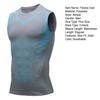 Men Fitness Vest Round Neck Sleeveless Sport Tops Breathable Fabric Camisole Vitality Enhancing Body Shaper