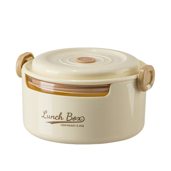 800ML Round Glass Lunch Box with Leakproof Lid Food Grade Dishwasher Microwave Freezer Safe Students Kids Adults Bento Food Snake Container