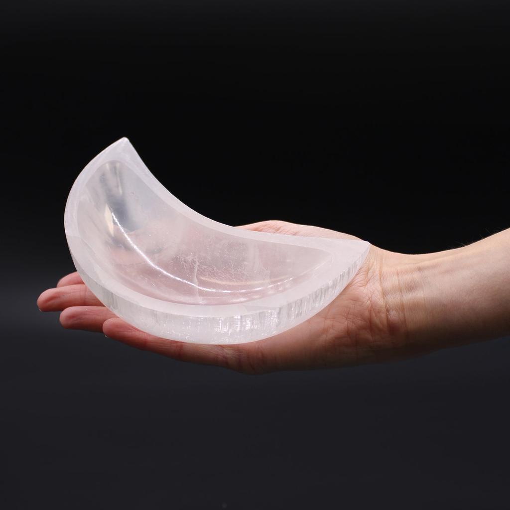 Selenite Bowl Moon Shape 15cm