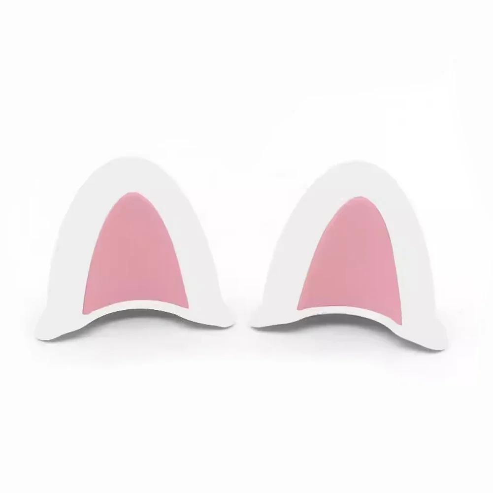 2pcs Cute Motorcycle Helmet Cat Ears Electric Car Motocross Stickers Driving Styling Universal Helmet Decoration Accessories