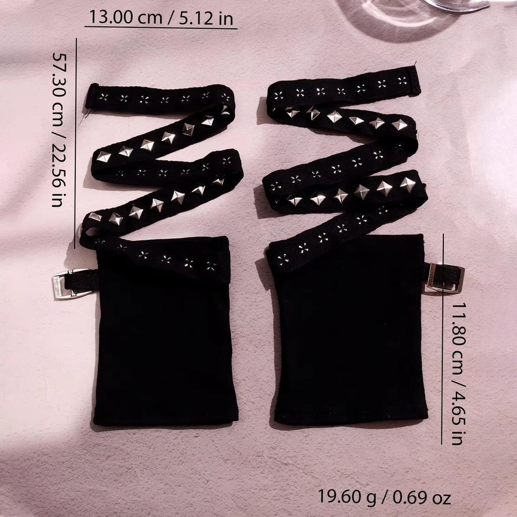 Y2K Personalizovaná přezka Punkový styl Dámské bezprsté rukavice Luo Hip Hop styl Rukávy pro jevištní vystoupení Street Dance