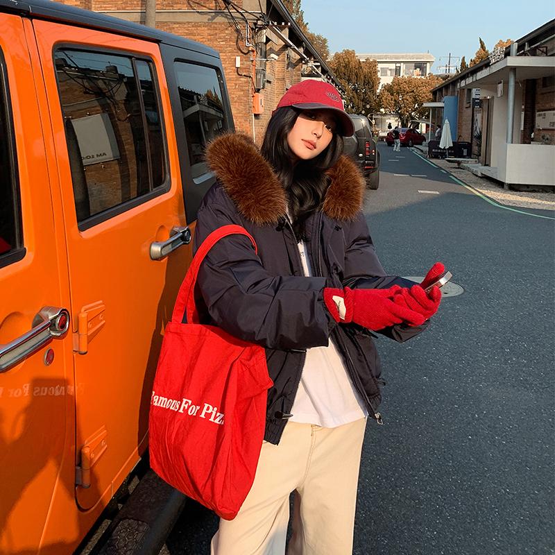 Autumn Winter Thicken Warm Parka Women Casual Sweety Solid Color Big Pocket Loose Hooded Coat Jackets Outwear