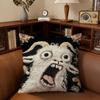 Spooky Goat Face 2D Cute Cushion Cover For Pillow Printing Sofa Decoration Home Car Room Coffee Shop Office Nordic Simplicity
