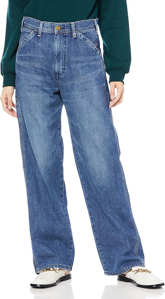 Lee Painter Denim High Size LL6288 Pants, Wide-leg Pants, Waist, Women's, Blue, M,