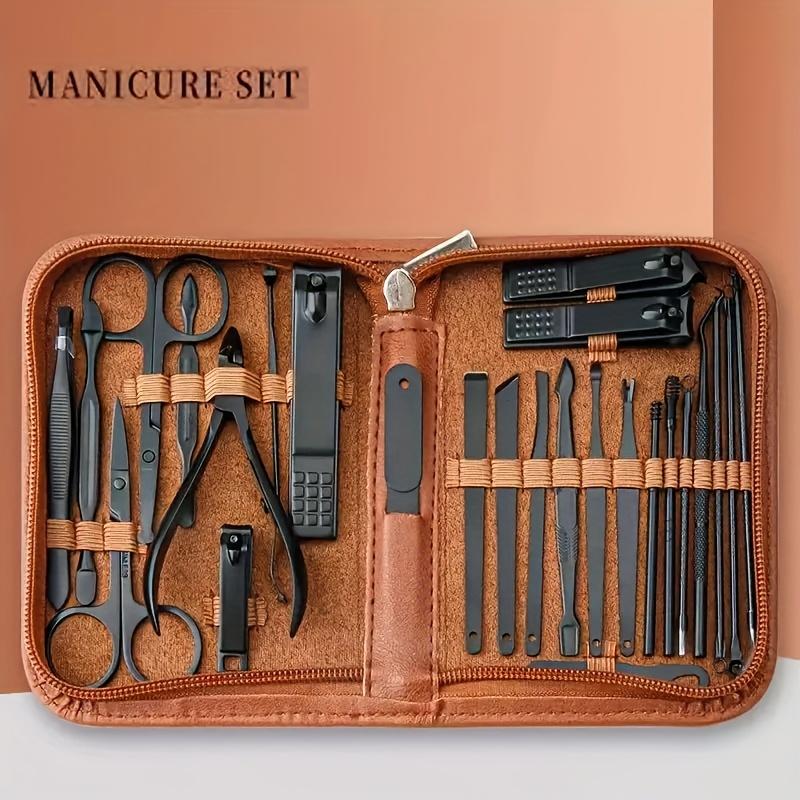 26-Piece Stainless Steel Manicure and Pedicure Tool Set Professional Nail Care Kit for Home and Salon Use
