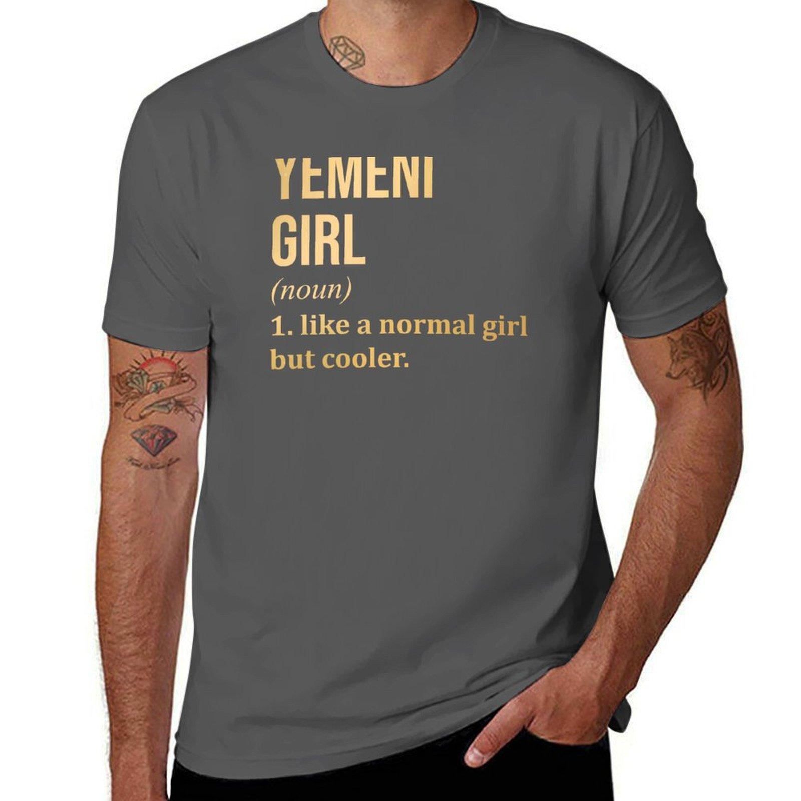 

Yemeni Girl Definition Yemen in Gold T-Shirt funny t shirts cotton man t shirt luxury T-Shirt 4XL