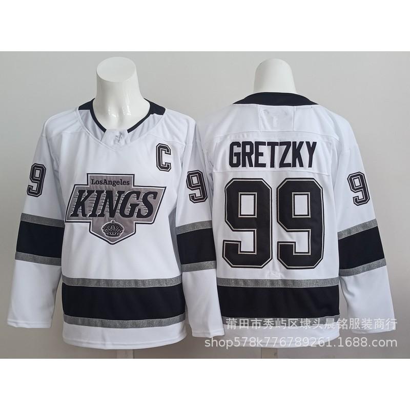 Los Angeles Kings Geborduurde Hockey Jersey Mannen Vrouwen Unisex IJshockey Fan Kleding Zwart Wit Streetwear Stijl