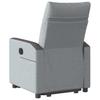 Electric Recliner Chair with Rising Function Light Grey Fabric