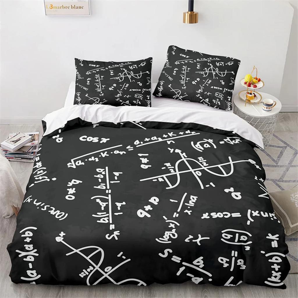Mathematical Formulas Math Equations Soft Duvet Cover Suitable for Children Young Boys plus Young Girls Who Love Mathematics Scholars Comfortable