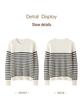 2025 Autumn/Winter Women's Color Block Stripe Cashmere Pullover Sweater - Round Neck, Long Sleeve Knitwear