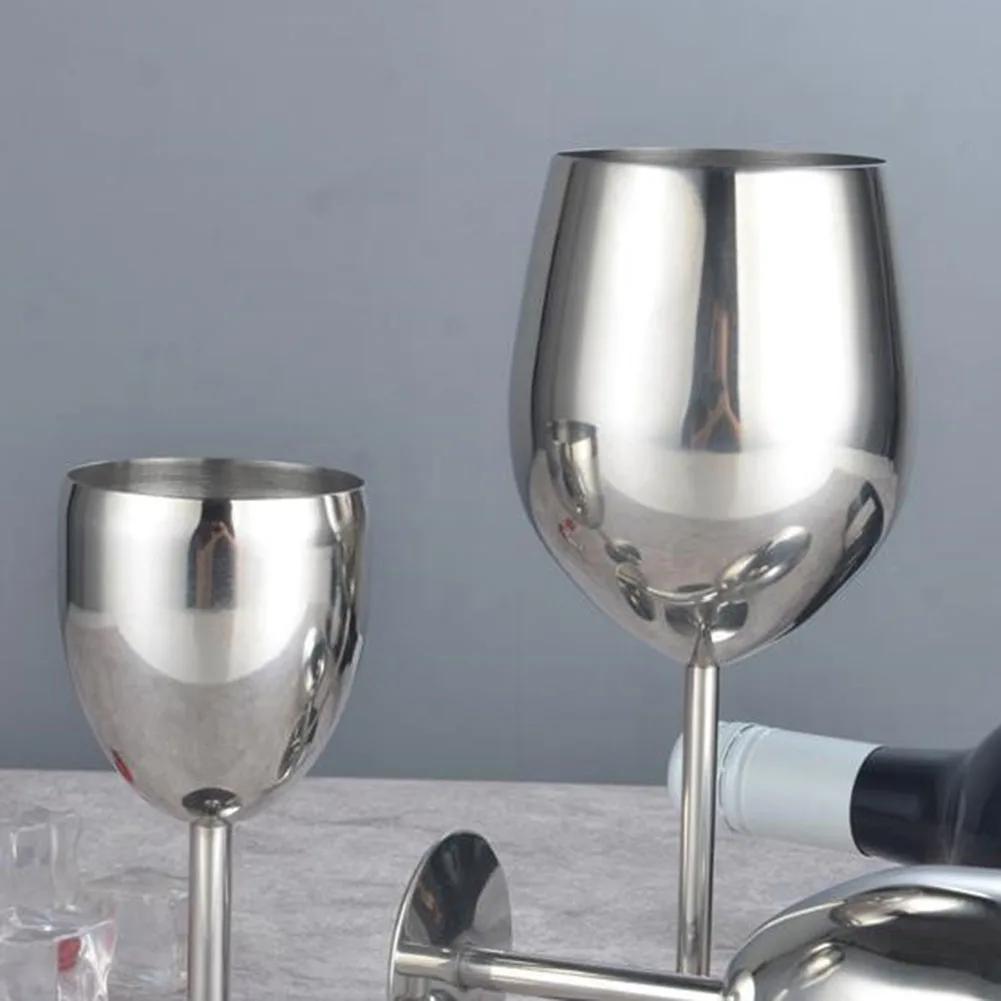 Roestvrij Staal Cocktailglas Wijnglas 500ml Kelken Voor Champagne Whiskey Sap Waterbeker Huis Keukenbenodigdheid Wijnglazen