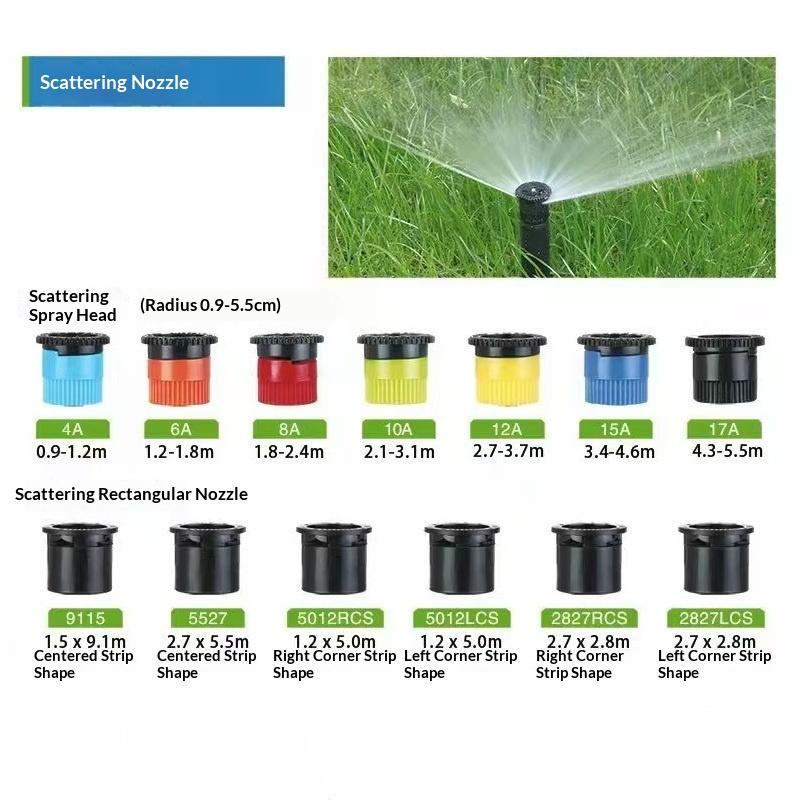 1Pcs Garden Lawn Irrigation Rotary Sprinkler Adjustable Ray Jet Nozzle Sprinkler With 90/180/270/360 Arc 5.5-8.0 Meters Range