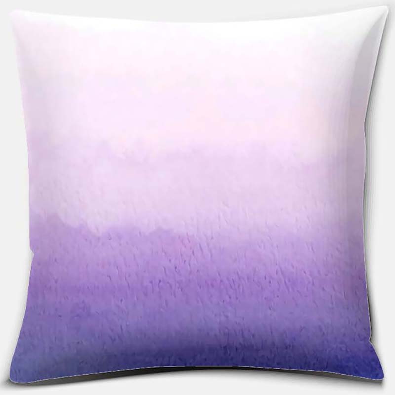 Purple Geometric Flower Text Printing Series Pattern Pillowcase Square Pillowcase Home Office Decoration Pillowcase