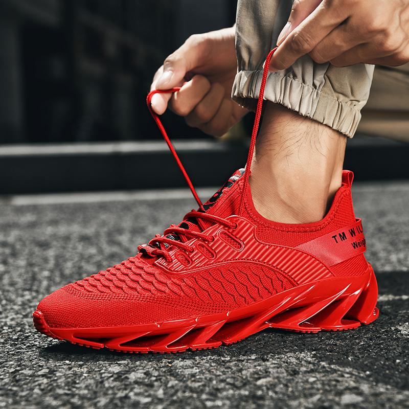 Scarpe sportive casual in tessuto leggero e alla moda da uomo taglie forti, taglia 39-45