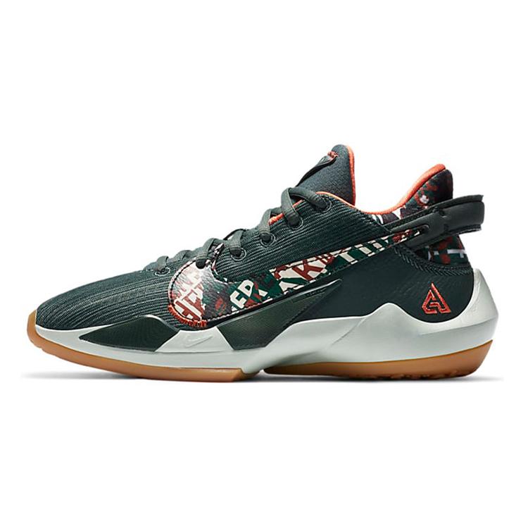 

Nike Freak 2 GS Нековзкі Амортизуючі Стійкі до стирання Низькі Дитячі Баскетбольні Кросівки Зелено-Білі для Підлітків DD0012-300 37.5