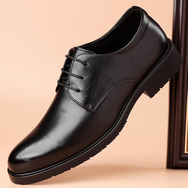 Handmade Men's Oxford Shoes Business Casual Leather Shoes Comfortable Man Derby Shoes Classic Lace-up Business Footwear Sneakers