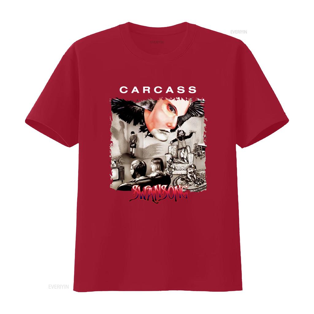 Carcass Swansong Music Cotton T Shirt Featuring Bill Steer Daniel Wilding Artwork Vintage Washed Fashion Soft Stretched