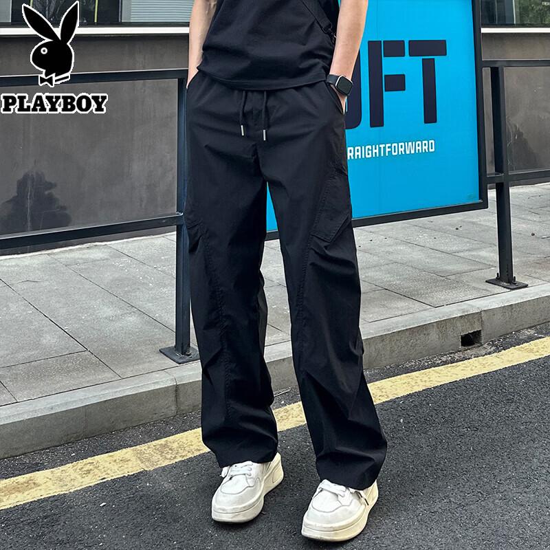 PLAYBOY Unisex Pleated Cargo Quick-Dry Casual Pants L
