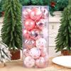 24pcs Shatterproof Painted Christmas Balls Pendant  Merry Christmas Decoration