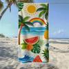 Asciugamano da Spiaggia con Elementi Tropicali Estivi Carini, Morbido Asciugatura Rapida, Perfetto per Viaggi all'Aperto Portatili, Campeggio e Spiaggia Estiva