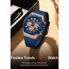 POEDAGAR Functional Watch for Men Date Chronograph Luminous Waterproof Silicone Classic Male Watch Quartz Original Watches