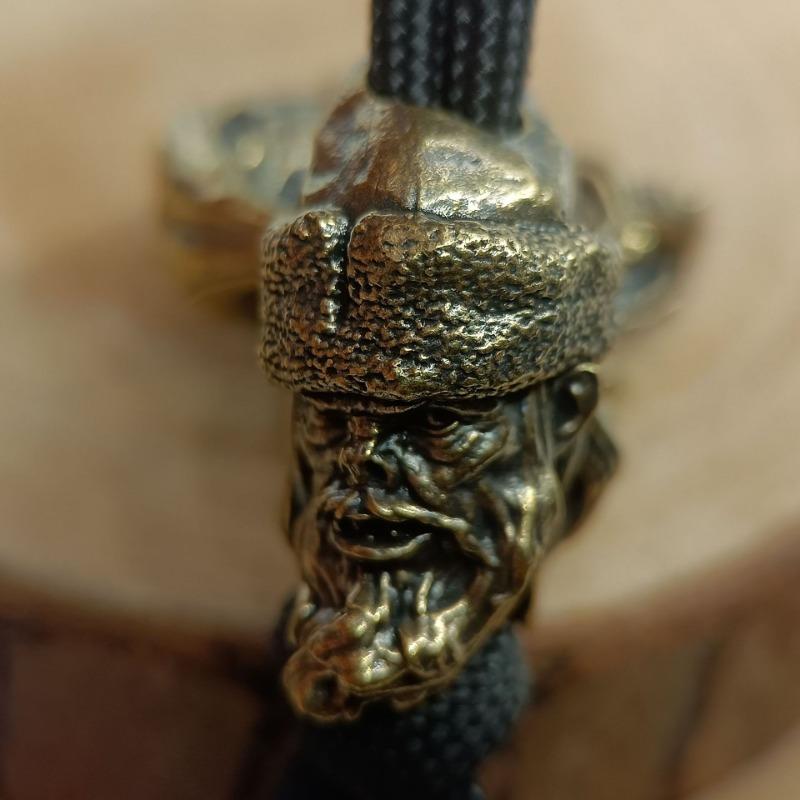 1ks Starobronzový Bezzubý Starý Muž s Bradou Přívěsek na Klíče Přívěsek na Batoh Vintage Mosazné Řemesla Starobronzové Miniaturní Ozdoby