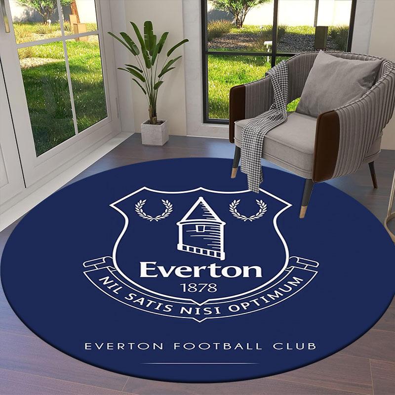 Everton F.C Round Area Rug,Carpet Rug for Living Room Bedroom Sofa Playroom Decor,Non-slip Floor Mat