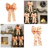 Thanksgiving Party Bow Decoration with Maple Leaf and Pumpkin Design DoubleLayer