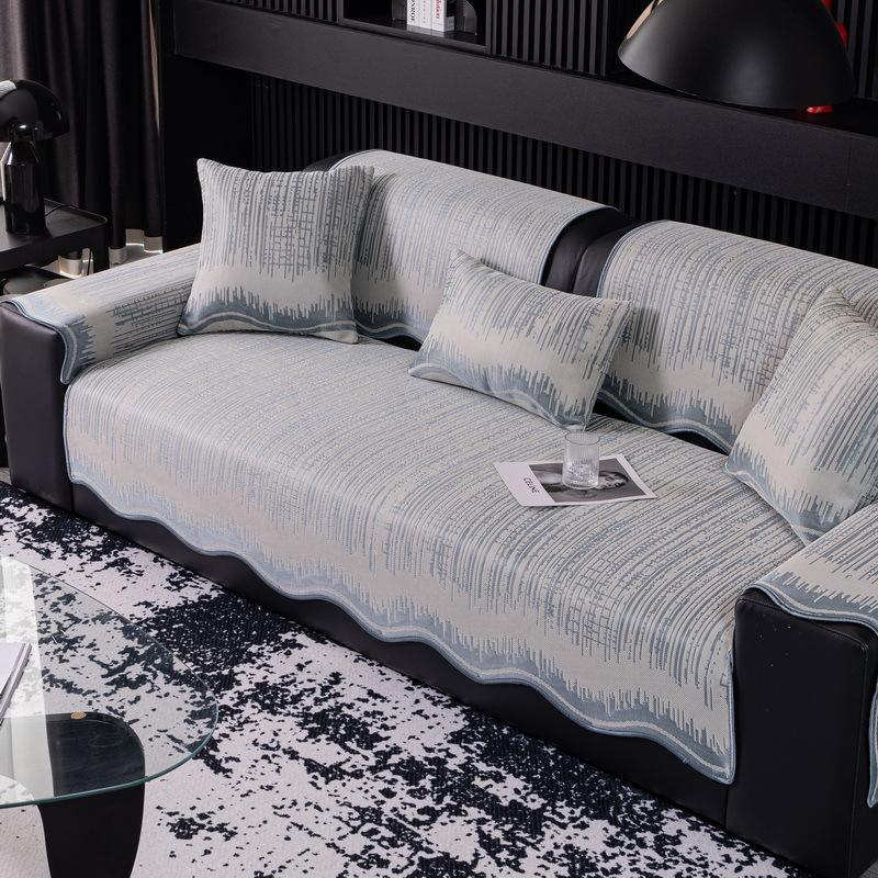Summer Cool Special-Shaped Sofa Cushion Light Luxury Non-Slip Universal Seat Cushion Three-Seat Ice Silk Cover Advanced New Model