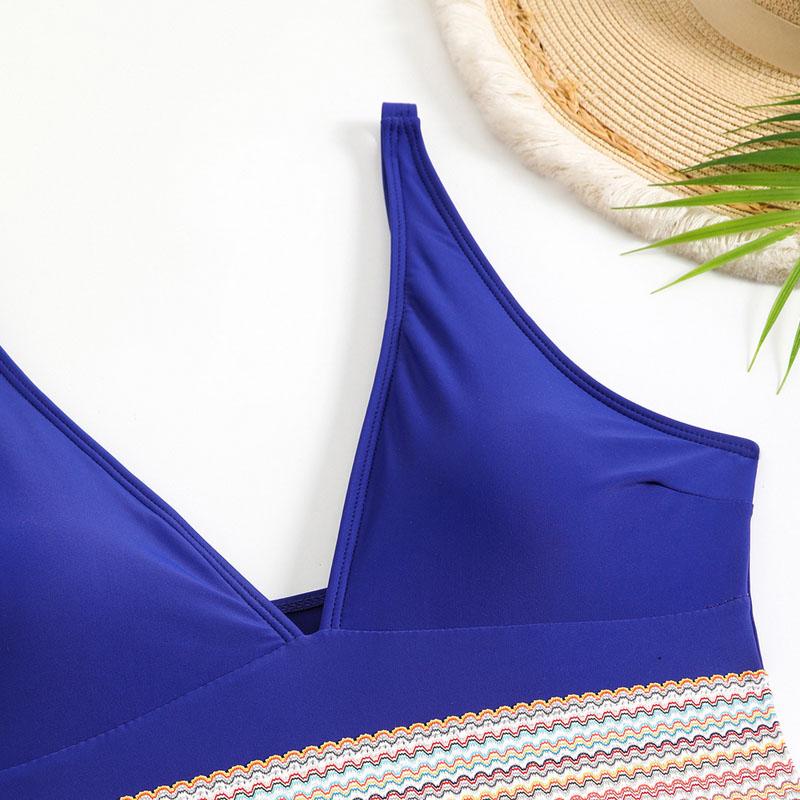 Women One Piece Patchwork Swimwear Female Bathers Bathing Swimming Suit Beachwear