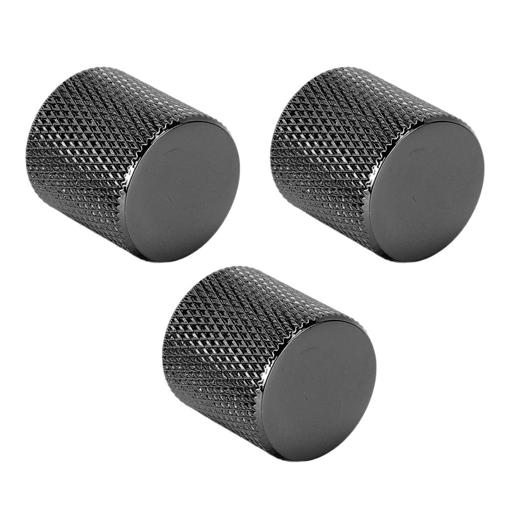 3 Pcs Guitar Volume Tone Knob Metal Electronic Control Knob for LP Guitars A B Potentiometers Black
