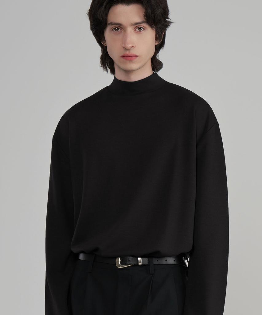 UNTAPPED STUDIO [2Pack] Soft Half Turtleneck Mock Neck Knit T-Shirt 3 Colors