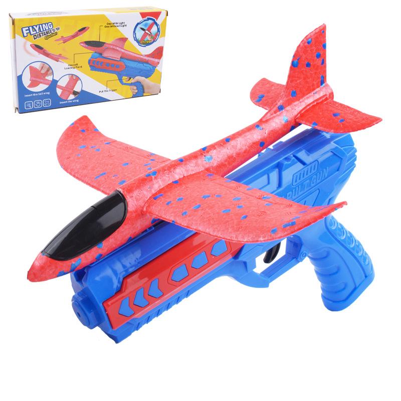 TikTok Trendy Children's Foam Airplane Launcher Toy - Hand-Throw Glider for Boys & Girls Outdoor Play