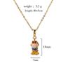 Exquisite DIY Cartoon Zircon Princess Pendant Necklace for Women