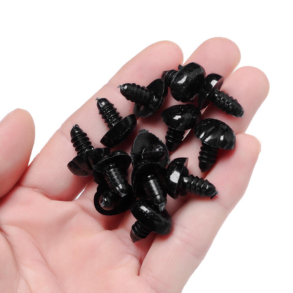 40Pcs Black Plastic Safety Noses For Teddy Bear Doll Animal Puppet Crafts Children DIY Doll toys Accessories Dog Puppy Nose
