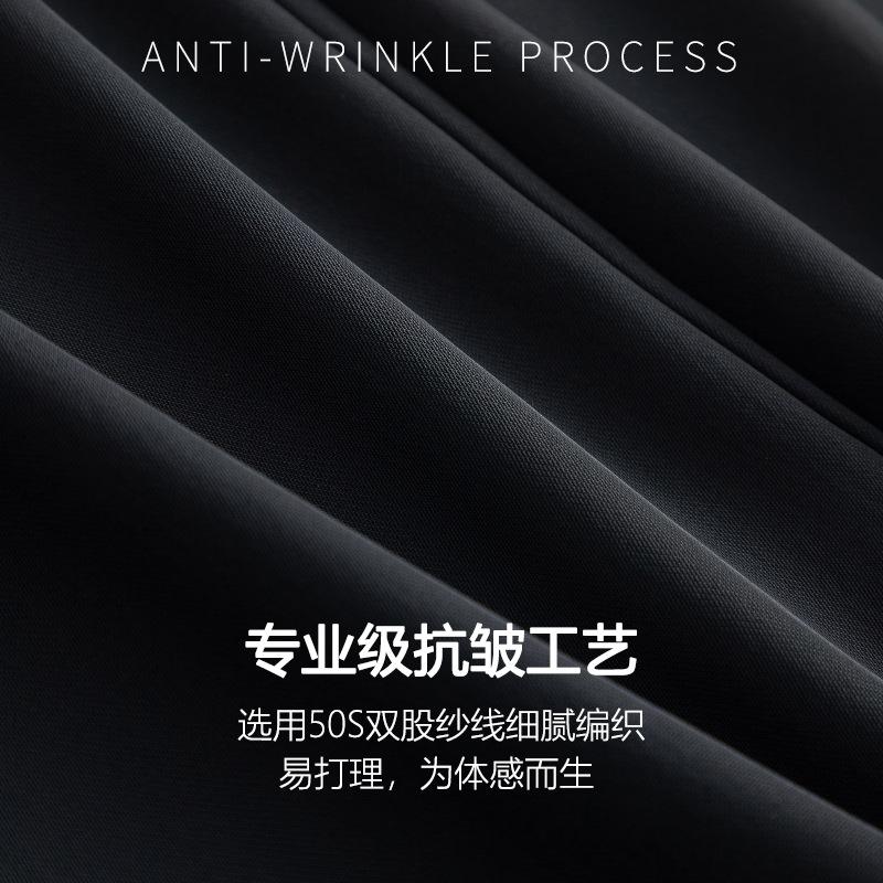 Narrow suit pants women's 2025 new summer thin small casual straight black drape ice silk wide-leg pants