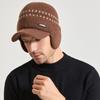 Coldproof Knitted Benines Solid Color Knitted Skullies Fashion Knitted Baseball Hat  Streetwear