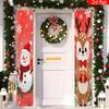 2D Flat Photo Booth Prop 2pcs, Snowman Gift, Snowflakes Falling, Creating a Joyful Atmosphere. Used for Wall Decoration Couplets, Suitable for Entranc