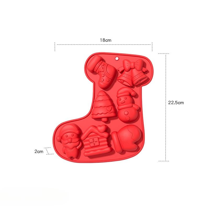 Silicone Chocolate Molds Christmas Santa Claus Snowman Gingerbread Man Baking Molds for Jelly Candy Gummy Soap DIY Baking Tool