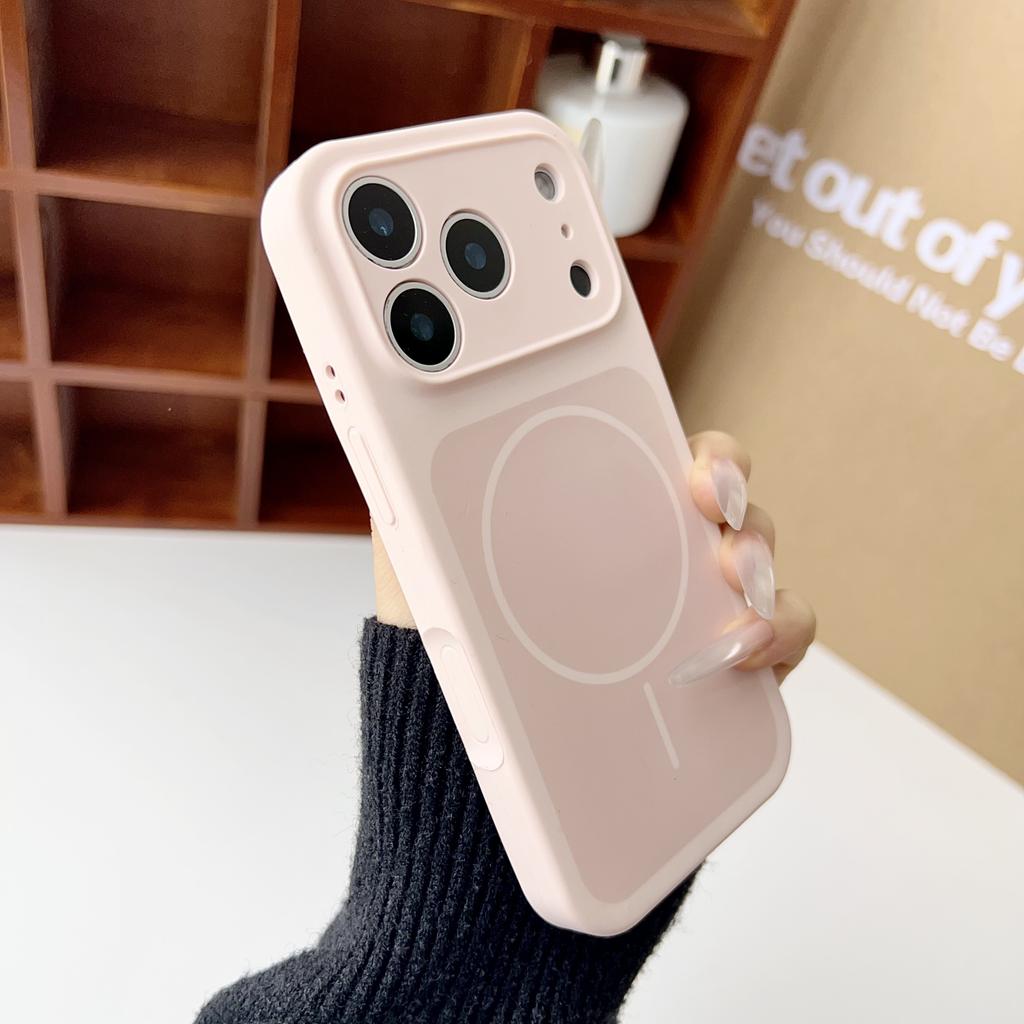 Official  Silicone Dual Color Magnetic Phone Case for IPhone 17 Pro Max 17pro for Magsafe Wireless Charge Soft Cover