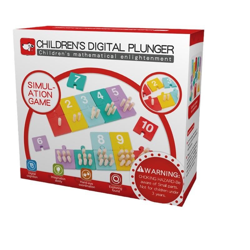 

Number Kids Wooden Stacking Toy For Preschool Math Skills Fine Practice Motor