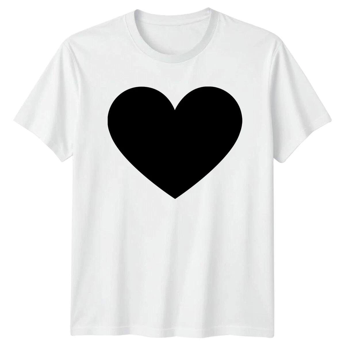 Black Heart Symbol Love Mens TShirt Womens Tee Graphic Unisex Top L