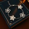 Bracciale Regolabile in Oro Vero Galvanizzato con Zir*****val Diamond, Lusso Leggero, Bracciale alla Moda di Alta Gamma, Gioiello Versatile per il Pendolarismo