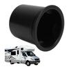 EZBUYGO Black Cup Holder Insert 73mm Universal Fit for Carboat Pontoon RV with 4 Cushion Liners for Vibration Noise Reduction -