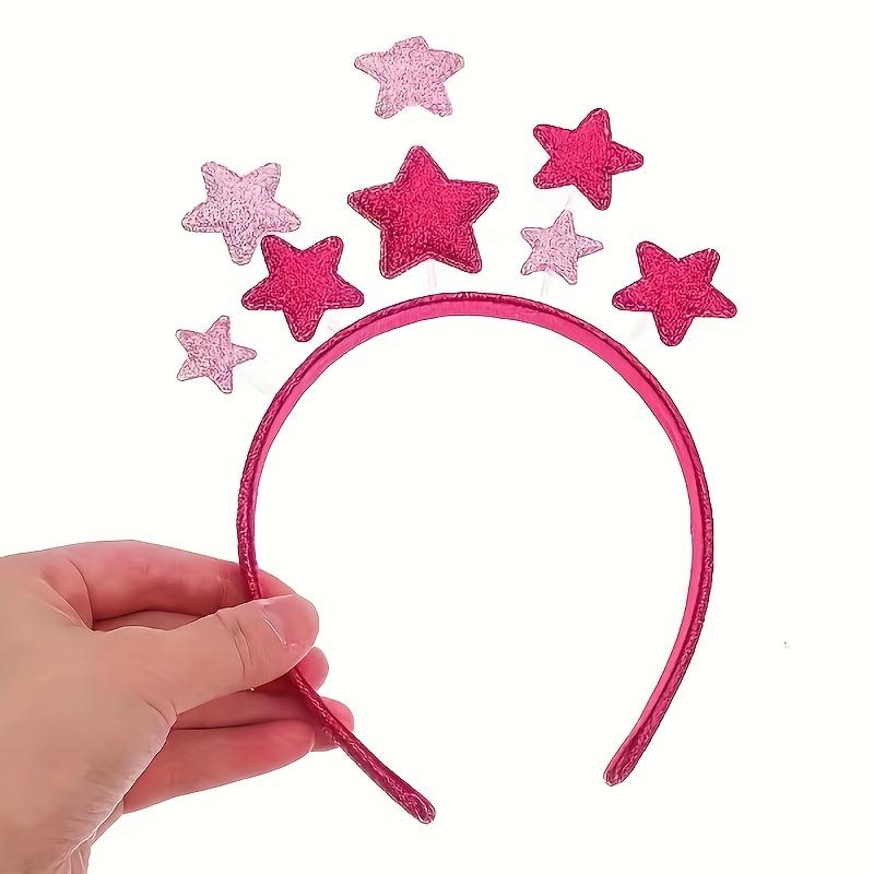 1pc Cute Star-Shaped Headband with Golden Glittery Finish - Perfect for Birthday Parties&Christmas Decorations,Festive Accessory