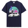 Initial D TShirt For Japanese Vaporwave JDM Legend Car RX T Shirt Harajuku Japanese Cars Unisex Cotton Classic TShirt