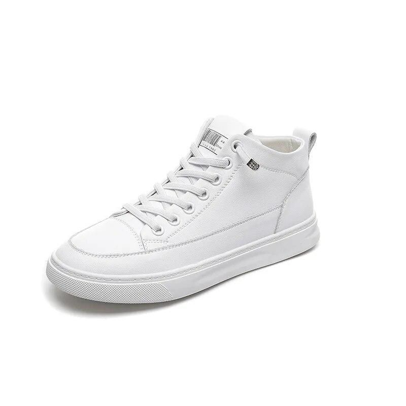 Nuove scarpe da ginnastica in vera pelle da donna, autunno, scarpe vulcanizzate alte da donna, moda, sportive, casual, piccole scarpe bianche, pelle di mucca