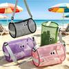 2-Pack Mesh Transparent Toiletry Bag, Cute and Spacious Cylindrical Shoulder/Crossbody Bag for Swimming and Fitness