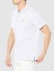 Admiral Golf ADMA240 Leaf Embossed Short Sleeve Polo Size L Men's Shirt, White,